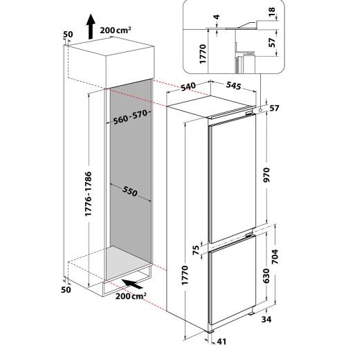 Montaža vgradnega hladilnika
